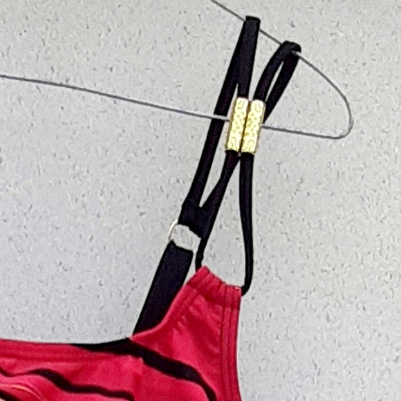 FantaSizer Minimizer Metallic Stripe 1pc  Multicolor MonokinBathing Swimsuit NWT - Picture 3 of 13